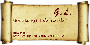 Gosztonyi László névjegykártya