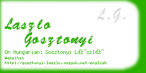 laszlo gosztonyi business card